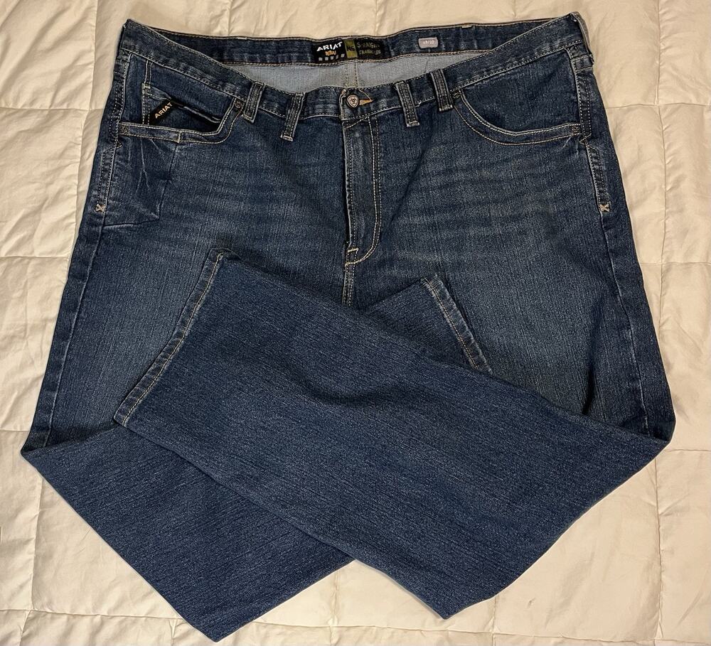 Ariat Work M5 Rebar Men's Straight Leg Pants 48/32 Stretch Dark Blue